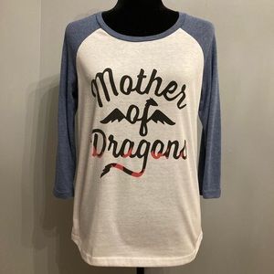 Gently Worn Mother Of Dragons 3/4 Length Sleeve T-Shirt, Size M